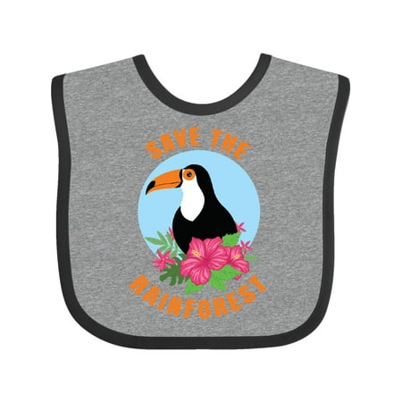

Inktastic Save the Rainforest Toucan Illustration Gift Baby Boy or Baby Girl Bib