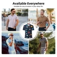 thumbnail image 5 of Pofeuu Space Cartoon Print Men's Loose Fit Midweight Short-Sleeve Pocket Polo-4X-Large, 5 of 6