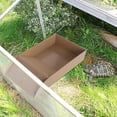 thumbnail image 3 of HUGFEGWE Ramp Reptile Bathing Pool Tortoise Feeder Feeding Plate Extra Large Decorations Tortoise Water Dish Tortoise Food Dish, Light Coffee CJB91-35933, 3 of 7