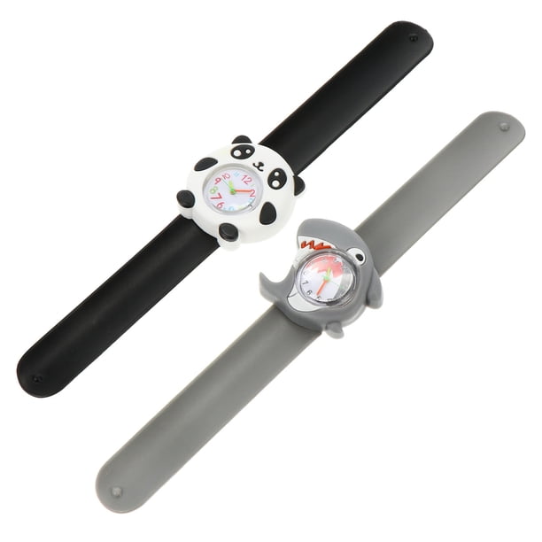EeaseMX 2 piezas de reloj de pulsera de cuarzo con diseño de dibujos animados para niños, reloj de pulsera sencillo