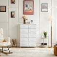 thumbnail image 5 of CONCETTA Dresser for Bedroom with 10 Drawers, Tall Chest Organizer with Fabric Bins, Freestanding Storage Cabinet, White, 5 of 8