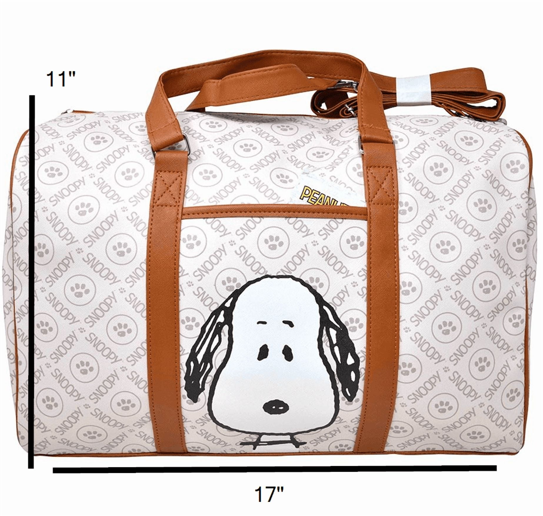 Peanuts Snoopy Duffle Bag, for Travel, School, Sports, Daycare, or Vacation