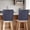 Blue, variant on Yellow Pineapple Chair Back Cover for Dining Room, Vintage Summer Tropical Fruit Removable Kitchen Chair Slipcovers, Washable Seat Protector for Restaurant Party Banquet Wedding Décor