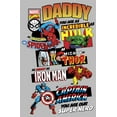 thumbnail image 2 of Girl's Marvel Daddy You are Our Super Hero Graphic Tee Athletic Heather Medium, 2 of 5