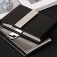 thumbnail image 6 of Metal Business Card Holder Stainless Steel & Pu Leather, Anti-Scratch Card Case, for Business Id Bank Cards, Also Money Clip, Blue, 6 of 7