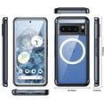 thumbnail image 2 of ShellTech Magnetic Case for Google Pixel 8 Pro,Compatible with Mag-Safe Double-Sided 360 Degree Full Body Built-in Screen Protection Case Shockproof Rubber Cover,Blue, 2 of 6