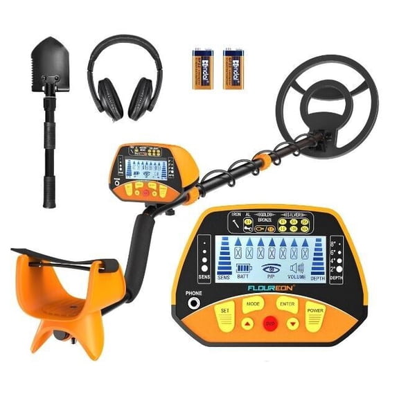 Floureon Metal Detector; 3 Modes: All/Pinpoint/Discrimination; Treasure Hunt Kit