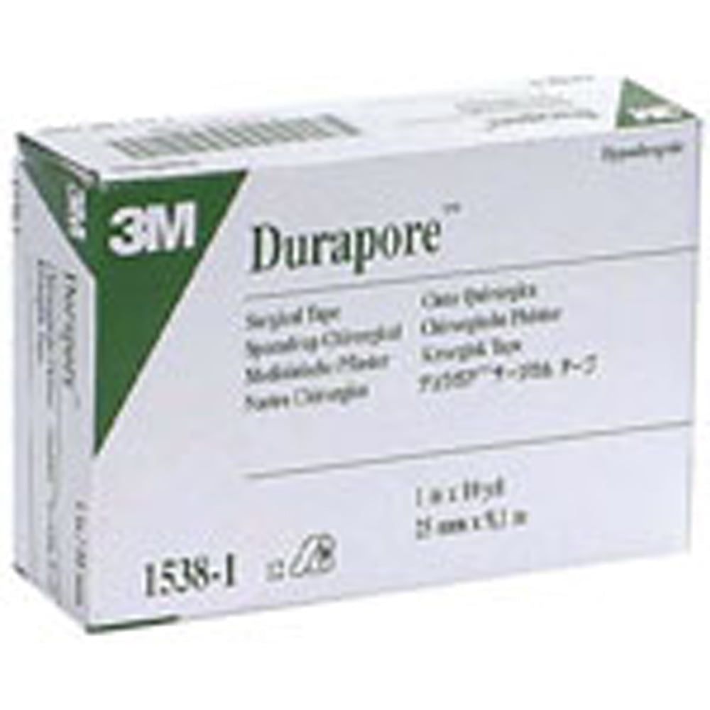 Durapore Surgical Tape Hypoallergenic 1" x 10 Yards First Aid Tape 12 Count
