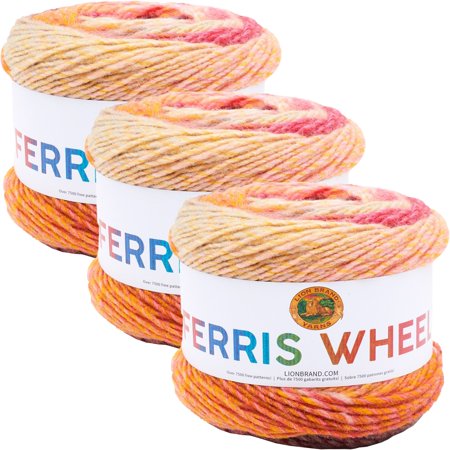 (3 Pack) Lion Brand Ferris Wheel Yarn - Cherry on Top