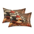 thumbnail image 2 of Thanksgiving Turkey Satin Pillowcase 20''x40'' Double-Sided Print Soft Wrinkle Resistant, 2 of 9