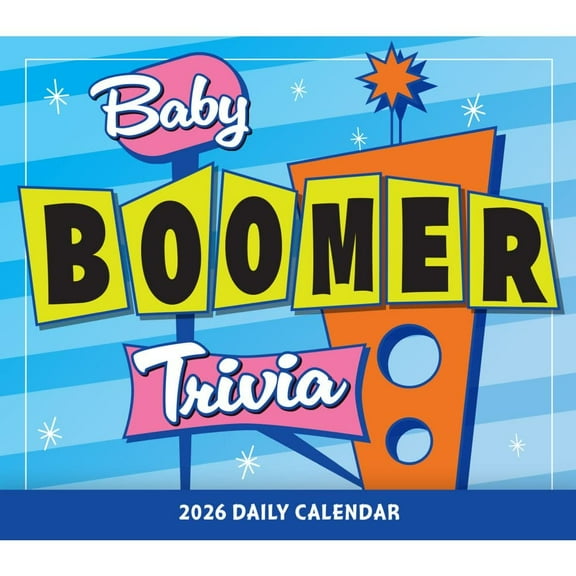 Sellers Publishing, Baby Boomer Trivia 2026 Desk Calendar, 5.9'' X 5.2'', Daily Calendar with Adhesive Binding