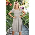 thumbnail image 2 of Vestido Simier Fariry Summer hasta la rodilla para mujer, marrón, 2 of 4