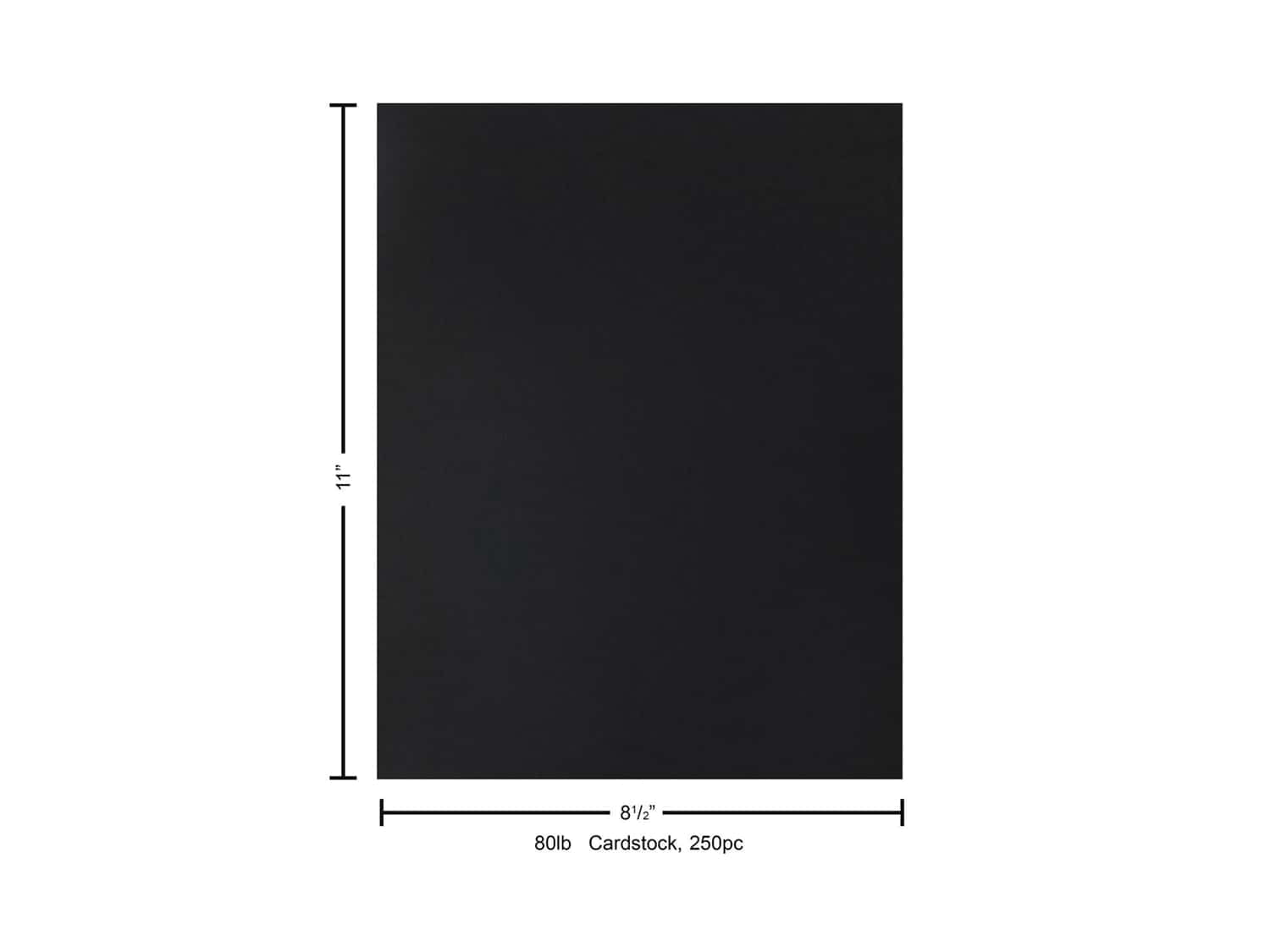 Paper Accents Cardstock 8.5"x 11" 250pc Smooth 80lb Black