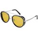 thumbnail image 1 of Retro Steam Punk Round Sunglasses Steampunk Double Bridge Aviator Glasses For Women Men（Yellow）, 1 of 4