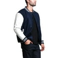 thumbnail image 3 of G-Style USA Men's Letterman Baseball Varsity Jacket VJ100A - NAVY/WHITE - Small, 3 of 6