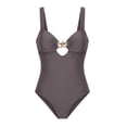 thumbnail image 6 of ITSAME Womens One Piece Swimsuit Quick-Dry Tummy Control Slimming Fashion Bathing Suit Gray Size L, 6 of 7