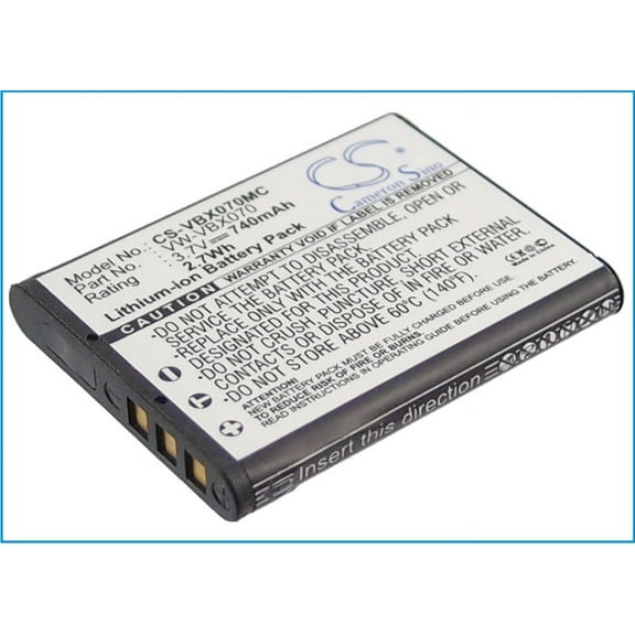 740mAh VW-VBX070 VW-VBX070-W VW-VBX070GK Battery for Panasonic HX-DC1EF-H HX-DC1EG-P HX-DC1