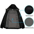 thumbnail image 4 of Little Donkey Andy Men’s Lightweight Breathable Hooded Windbreaker Golf Jacket Windproof UPF50+ for Running Travel Hiking Black Size M, 4 of 6