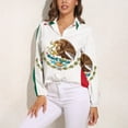 thumbnail image 3 of Flag of Mexico Long Sleeve Blouse Woman Streetwear Casual Shirts Summer Oversize Woman Streetwear Clothing Birthday Present, 3 of 7