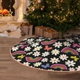 thumbnail image 5 of Sikiie Rainbow Flowers Nativity Christmas Tree Skirt, Jesus Christian Winter Holiday Tree Mat Decoration(30-48IN)30", 5 of 6