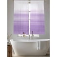 thumbnail image 5 of Purple White Gradient Sheer Curtains for Living Room Bedroom, Light-filtering Sheer Curtain, Abstract Ombre Texture Modern Art Rod Pocket Voile Window Treatment Drapes, 52’’Wx63’’L, 2 Panels Set, 5 of 7