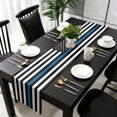 thumbnail image 3 of Blue White American Police Flag Table Runner 72 Inches Long, Honoring Law Enforcement Officers Kitchen Coffee Dining Table Decoration for Home Party Birthday Wedding Home Decor 18x72 Inches, 3 of 8