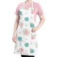 thumbnail image 5 of Pioneer Flower Floral Print Pattern Apron for Women and Men, Cotton Linen Waterproof with Pockets, Adjustable, 33x27 Inch for Kitchen, Gardening, BBQ, Salon, 5 of 6