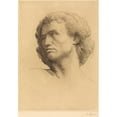 thumbnail image 2 of Alphonse Legros 11x14 Black Ornate Wood Framed Double Matted Museum Art Print Titled: Head of a Man (Tete D’Homme) (1877), 2 of 5