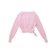 thumbnail image 4 of ZDHoor Kids Girls Classic Ballet Dance Gymnastic Cardigan Long Sleeves Knit Wrap Sweater Warm-up Pink 5-6, 4 of 6