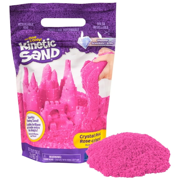 Kinetic Sand, 2lb Crystal Pink Shimmer Play Sand (Packaging May Vary)