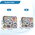 thumbnail image 4 of FORMRS 15-15.6 inch Laptop Sleeve Case Soft Carrying Quilted Computer Bag Cover, White Doodle Pattern, 4 of 7