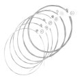 thumbnail image 4 of OULII Steel Guitar Strings Electric Bass Strings Round 6Pcs, 4 of 8