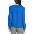 thumbnail image 2 of CeCe womens  Ruffle Tie V-Neck Top, xs, Blue, 2 of 3