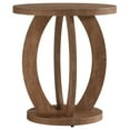 thumbnail image 4 of Fnova Table d'Appoint Ronde avec Rangement à 2 Niveaux, Table de Chevet Rustique Style Ferme, Table de Chevet, Table d'Accent pour Salon, Chambre, Petits Espaces, Balcon, Brun, 4 of 11