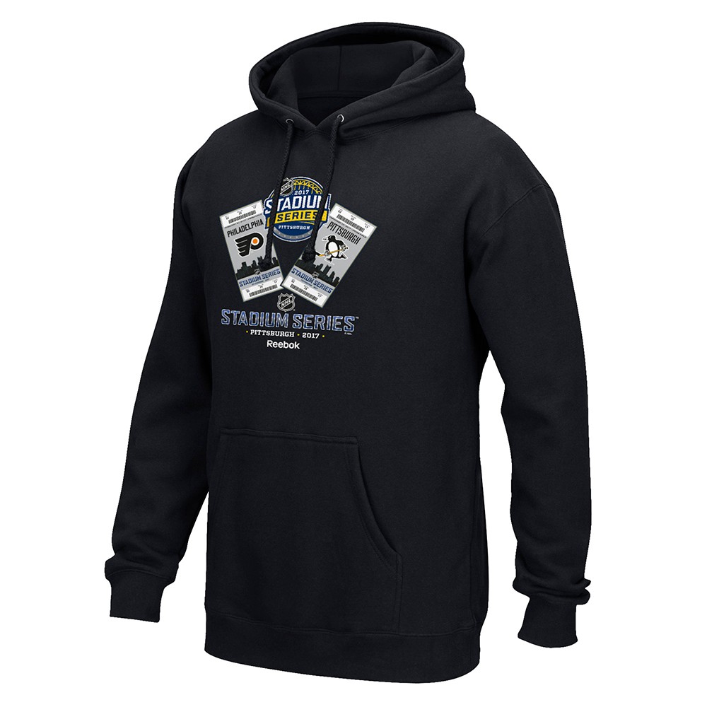 2017 Stadium Series NHL Reebok Black Pittsburgh Penguins vs Philadelphia Flyers "Hottest Ticket" Hoodie For... by Reebok