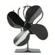 thumbnail image 1 of Ventilador para hogar de 4 aspas, ventilador de estufa resistente a altas temperaturas accionado por calor de aleación de aluminio para el hogar, 1 of 8