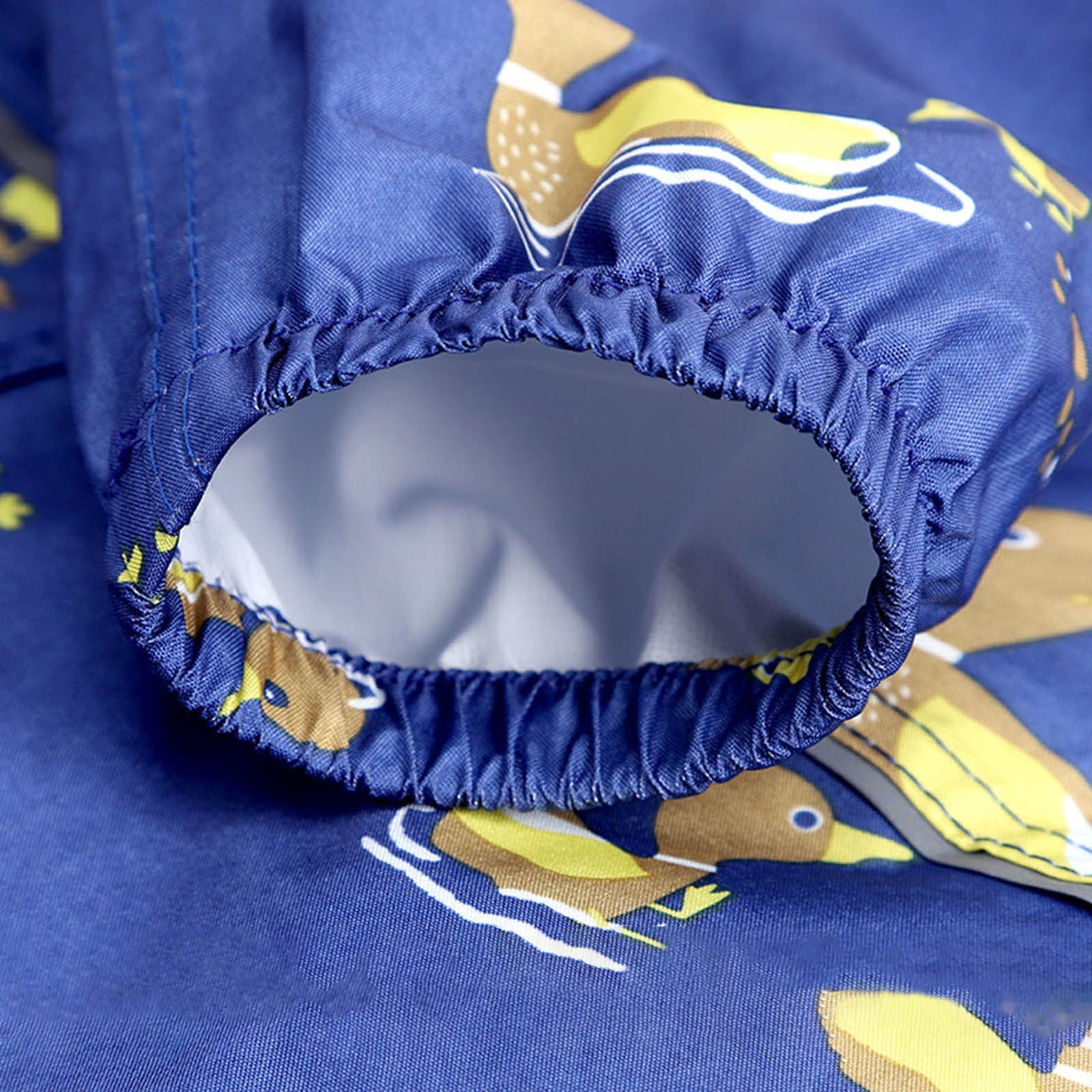 JinBei Enfants Imperméable à Capuche, Garçon Léger Veste De Pluie Et Pantalon Combinaison Avec Bandes Réfléchissante Costume Pliante 2 Pièces Vêtements De Pluie Pour Écoles Camping, 8-9 Ans