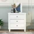 thumbnail image 2 of Bellemave 3-Drawers Nightstand, Bedroom Side Storage Wood Cabinet, Bedside Table with Solid Pinewood Legs, White, 2 of 9