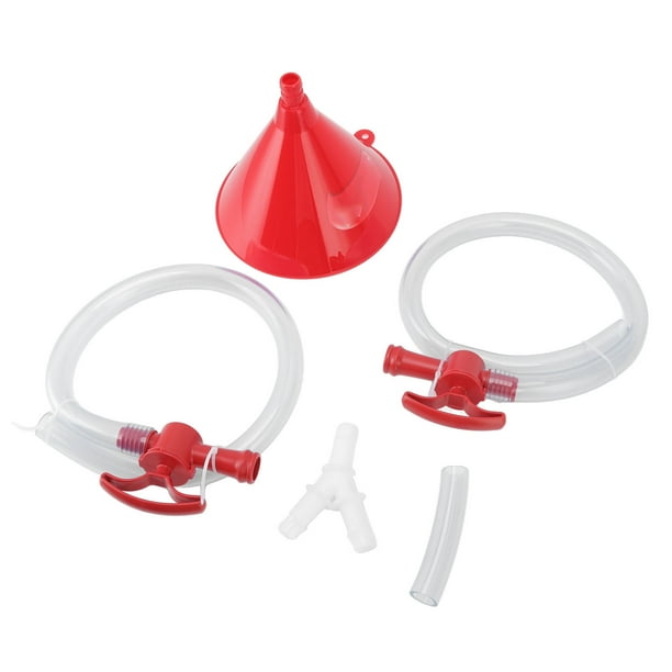 Beer Bong Funnel, Double Header Cone Beer Funnel Red PP Beer Funnel And
