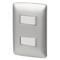thumbnail image 1 of PLACA CON 2 INTERRUPTORES SENCILLOS PLATA VOLTECK 46479 VOLTECK PA-APDO-IP, 1 of 1