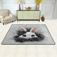 thumbnail image 3 of Area Rugs 36"x24" Indoor Non-Slip Wear Resistant Floor Mats Soft Large Carpets for Living Room Bedroom Home Decor Washable Rug Red-eyed Rabbit Pattern, 3 of 7