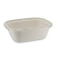 thumbnail image 2 of StalkMarket® Jaya® Compostable Hinged Rectangular Containers, 64 Oz, White, Pack of 200, 2 of 3