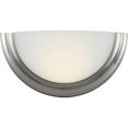 thumbnail image 2 of Progress Lighting Eclipse 1-Light Wall Sconce, Brushed Nickel, Satin White Glass Shade, 2 of 5