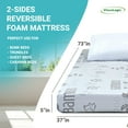 thumbnail image 3 of ViscoLogic Matelas Simple Réversible en Mousse Infusée de Gel Parfait pour Lit Superposé, Lit Gigogne, Housse de Matelas Amovible Effet Bambou, Mousse Certifiée CertiPUR-US®, Matelas à Sensation Moyenne en Boîte, 5 Pouces, 3 of 6