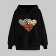 thumbnail image 2 of XPMWRP Women's Heart Graphic Print Hoodie Sweatshirts Long Sleeve Oversized Pullover Casual Loose Fit Fall Winter Sweatshirts Black S, 2 of 5