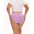 thumbnail image 3 of INNERSY Women's Plus Size High Cut Cotton Underwear High Waist Panties 4 Pack(3XL,Warm Tones), 3 of 7