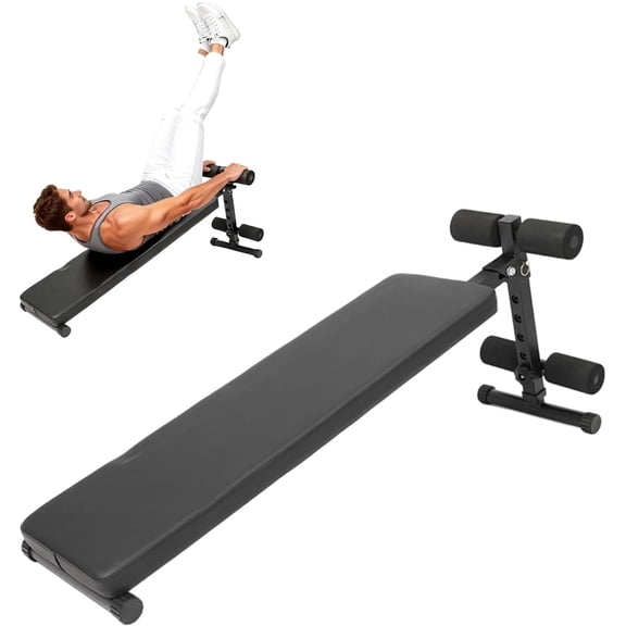 Sit Up Bench for Home Gym, Abdominal Workout Bench with Extra Thick Pads, Folding Adjustable Decline Ab Bench for Core Strength Training, Ab Exercise, 220 LBS Weight Capacity