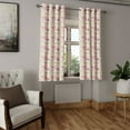 thumbnail image 2 of Ambesonne Grommet Curtain, , 50"x72", Ivory Rose Pale Green, 2 of 5