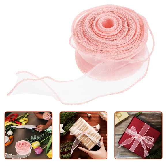 RENACLIPY 10-Pack Red Decorative Ribbon for Wrapping, Bouquets, and Delicate Edge Decoration