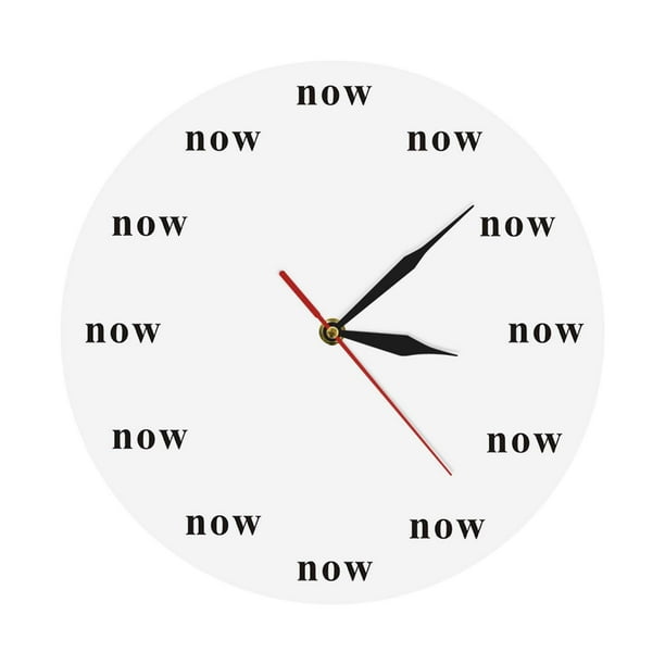 Reloj de pared motivacional, reloj silencioso decorativo, adorno de pared acrílico. blanco